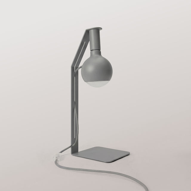 lampada magnetica da tavolo grigia