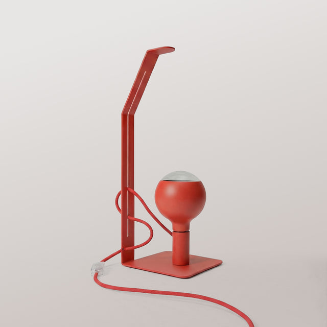 Lampada magnetica da tavolo rossa