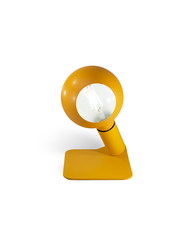 Lampada da tavolo o comodino magnetica gialla