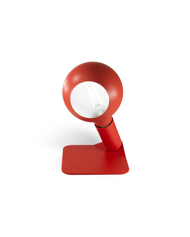 Lampada da tavolo o comodino magnetica rossa